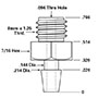 Dimensional Drawing - ADP-058 - Cup Adapters