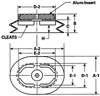 Oval Vacuum Cups Style L