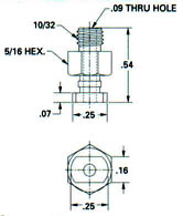 Dimensional Drawing - ADP-023A - Cup Adapters