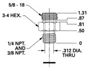 Dimensional Drawing - ADP-036 - Cup Adapters