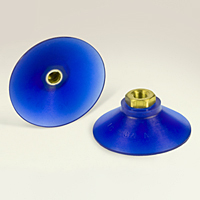 Dimensional Drawing - Round Vacuum Cups - Style E (VC-204A 1/4 NPT)