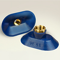 Dimensional Drawing - Oval Vacuum Cups Style O (VC-55 1/4 NPT)