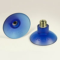 Dimensional Drawing - Round Vacuum Cups - Style E (VC-91A 1/4 MPT)