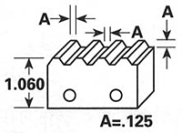 Dimensional Drawing - GR-13 - Gripper Rubber