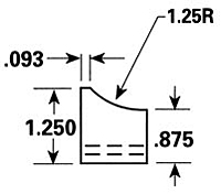 Dimensional Drawing - GR-15 - Gripper Rubber