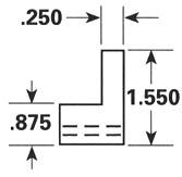 Dimensional Drawing - GR-17A - Gripper Rubber