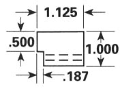 Dimensional Drawing - GR-17 - Gripper Rubber