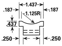 Dimensional Drawing - GR-21 - Gripper Rubber