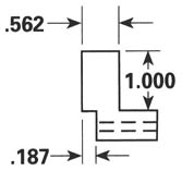 Dimensional Drawing - GR-22 - Gripper Rubber