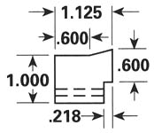 Dimensional Drawing - GR-23 - Gripper Rubber