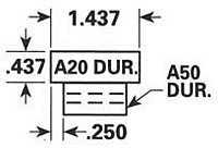 Dimensional Drawing - GR-2TA - Gripper Rubber