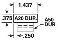 Dimensional Drawing - GR-2T - Gripper Rubber