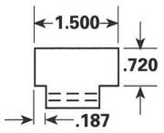 Dimensional Drawing - GR-5-1.500 - Gripper Rubber