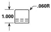 Dimensional Drawing - GR-8 - Gripper Rubber