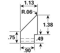 Dimensional Drawing - GR-29 - Gripper Rubber