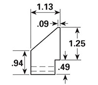 Dimensional Drawing - GR-30 - Gripper Rubber