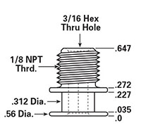 Dimensional Drawing - ADP-053 - Cup Adapters