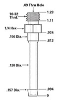 Dimensional Drawing - ADP-060 - Cup Adapters