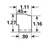 Dimensional Drawing - GR-33 - Gripper Rubber